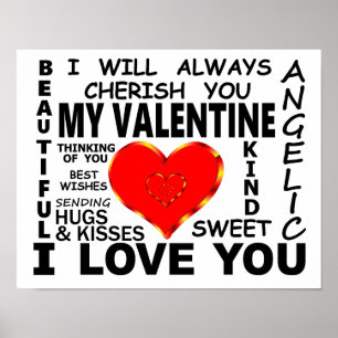 Affiche Mon Valentin Je T'Aime