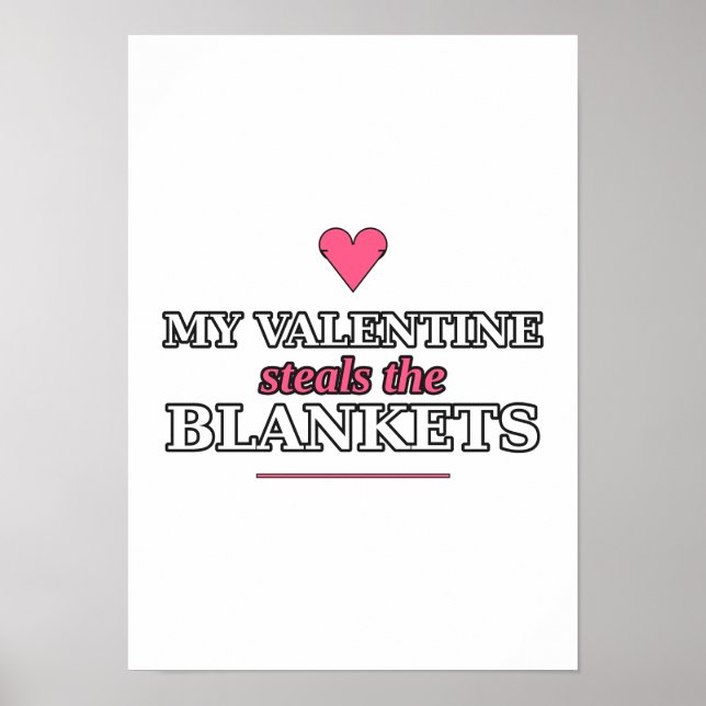 Affiche Mon Valentin vole les couvertures (Devant)