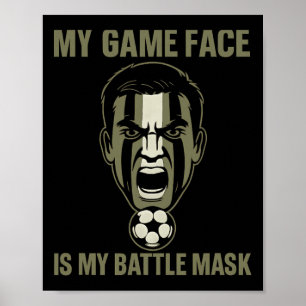 Affiche Mon Visage de Jeu Est Mon Masque Ttle Camo Fan de