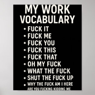 Affiche Mon vocabulaire de travail pour cela pour moi pour