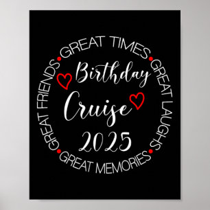 Affiche Mon voyage de croisière d'anniversaire 2025 Vacati