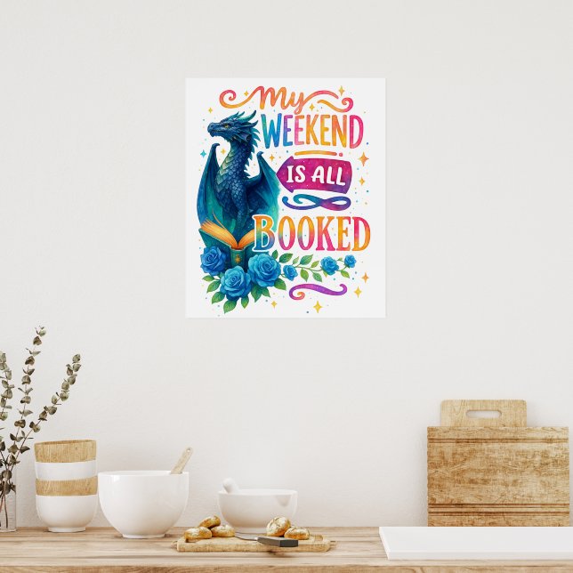 Affiche Mon Week-End Est Réservé (Cuisine)