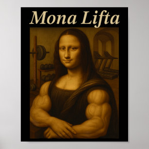 Affiche Mona Lifta Bodybuilding Drôle cadeau