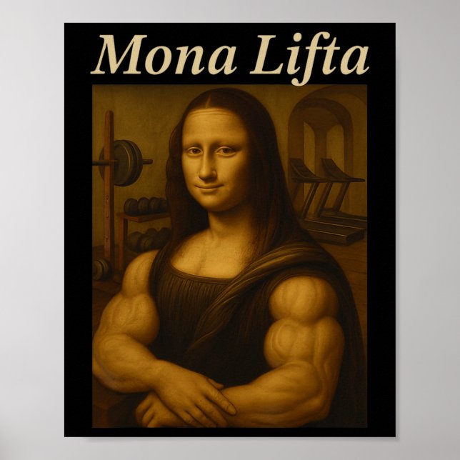 Affiche Mona Lifta Bodybuilding Drôle cadeau (Devant)