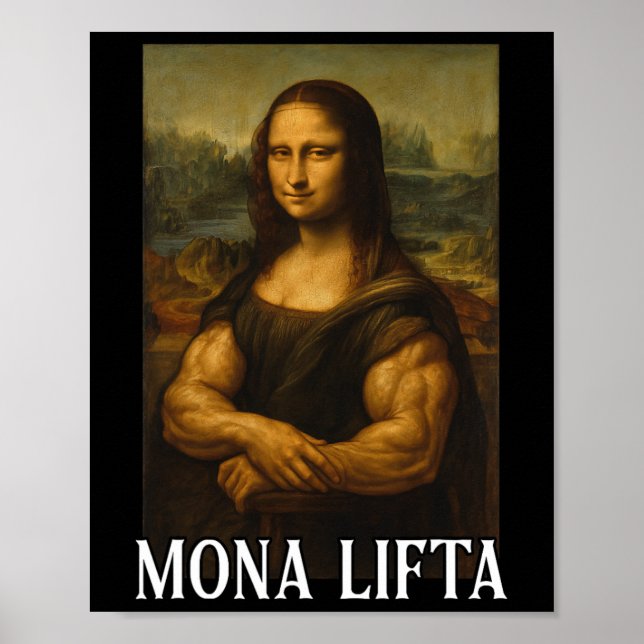 Affiche Mona Lifta Bodybuilding Drôle cadeau (Devant)