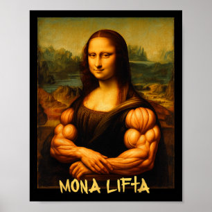 Affiche Mona Lifta Muscle Mona Lisa Bodybuilder Gym Et Ar