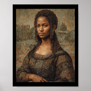 Affiche Mona Lisa Art Noir Jeu 10ème Jour Black Pride Wom