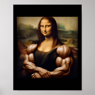 Affiche Mona Lisa Bodybuilding Funny Cadeau 1
