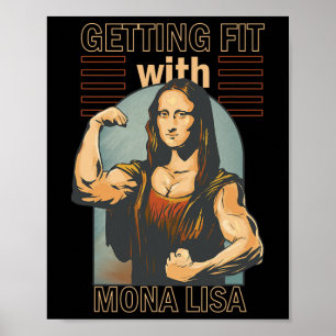 Affiche Mona Lisa Bodybuilding Muscle Gym Poids Wo