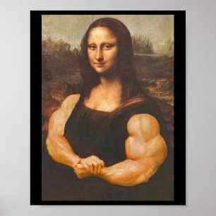 Affiche Mona Lisa Bodybuilding Muscle Gym Stations de gym
