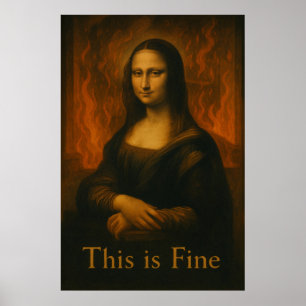Affiche Mona Lisa C'est un beau mème