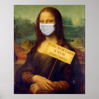 Mona Lisa dit s'il vous plaît porter un masque