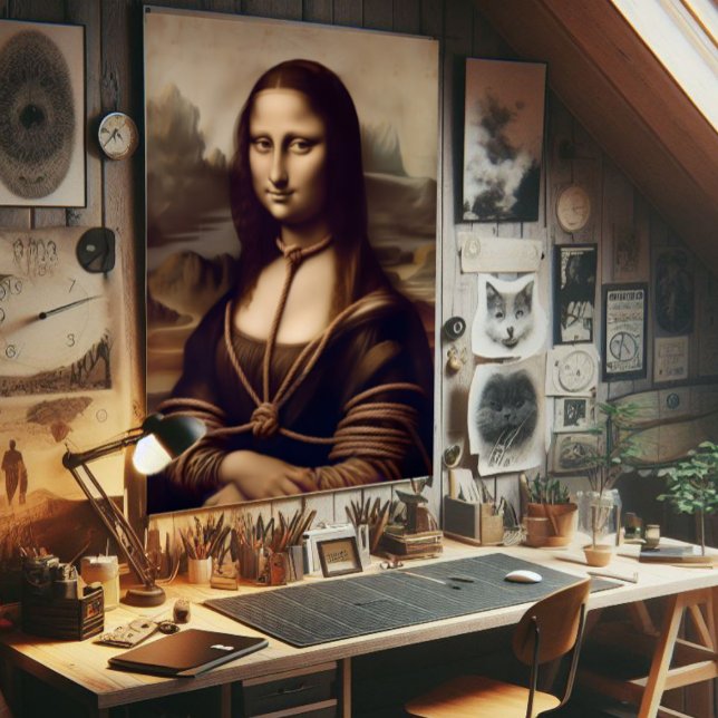 Affiche Mona Lisa enchaînée à shibari (Mona lisa in ropes poster)