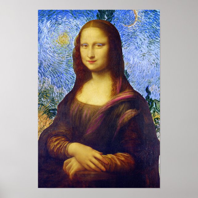Affiche Mona Lisa et Van Gogh (Devant)