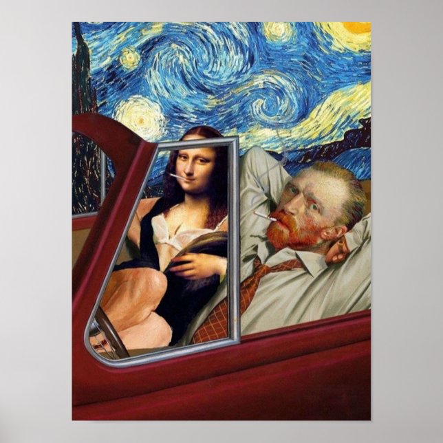 Affiche Mona Lisa et Van Gogh (Devant)