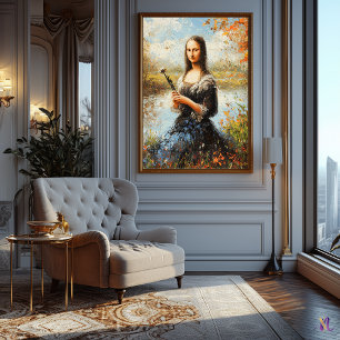 Affiche Mona Lisa Inspirée par les Impressionnistes
