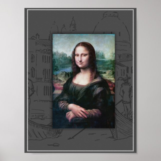 Affiche Mona Lisa, La Gioconda. Leonardo da Vinci (Devant)