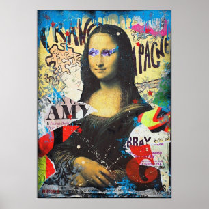 Affiche mona lisa, leonard de vinci, art classique, renais