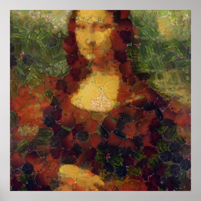 Affiche Mona Lisa Lettuce Art fine Cuillère végétale (Devant)