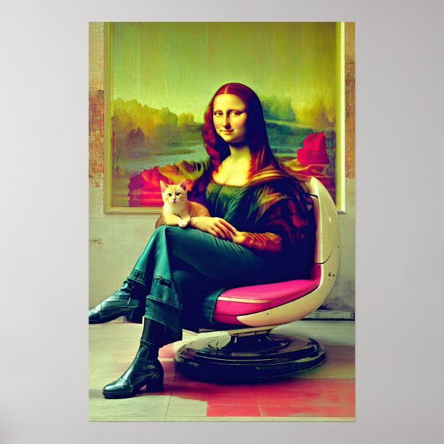 Affiche Mona Lisa Meme Pop Art  (Devant)