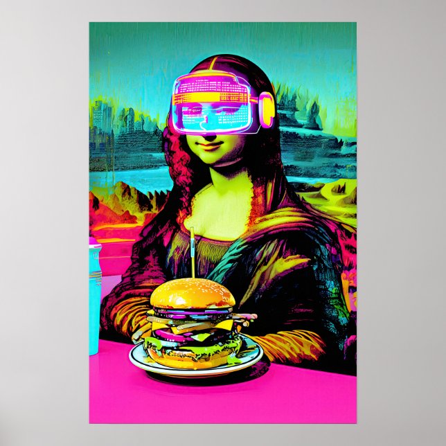 Affiche Mona Lisa Meme Pop Art  (Devant)