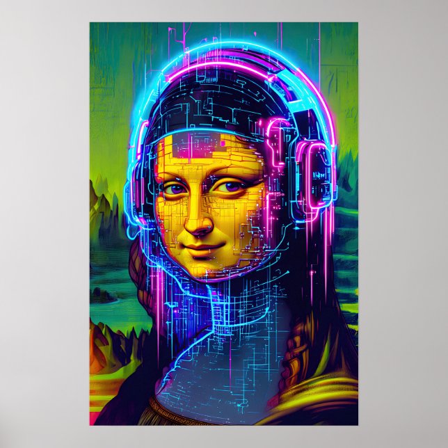 Affiche Mona Lisa Meme Pop Art  (Devant)