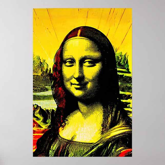 Affiche Mona Lisa Meme Pop Art  (Devant)