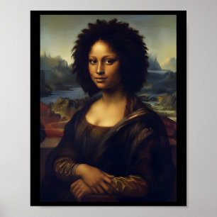 Affiche Mona Lisa noire Histoire des Noirs américains Mois