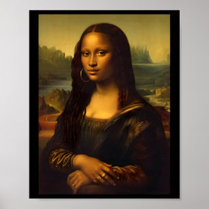 Affiche Mona Lisa noire Histoire noire américaine Mon