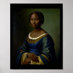Affiche Mona Lisa noire Mois de l'histoire des Noirs Femme