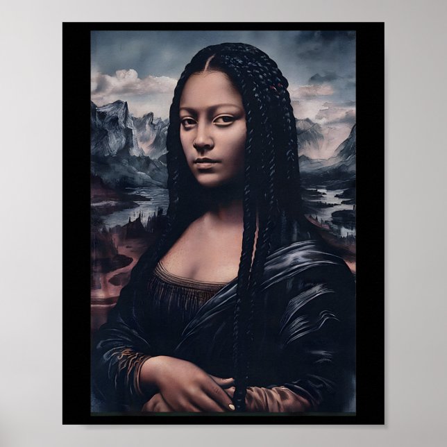 Affiche Mona Lisa par Alphaone Black Afro Queen Mois de l' (Devant)