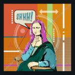 Affiche Mona Lisa pop art<br><div class="desc">A colourful pop art illustration of the Mona Lisa. She has a pink hair, don't care attitude. A modern take on Leonardo Da Vinci's classic.</div>