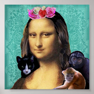 Affiche Mona Lisa Portrait parodique