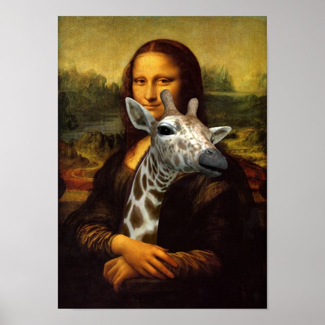 Affiche Mona Lisa S'Occupe Des Giraffes (Devant)