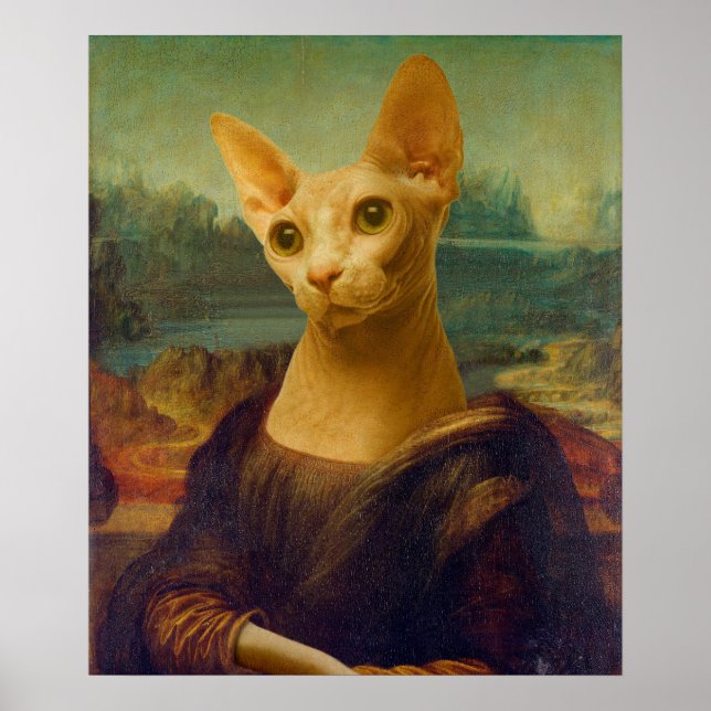 Affiche Mona Lisa Sphynx Cat   (Devant)