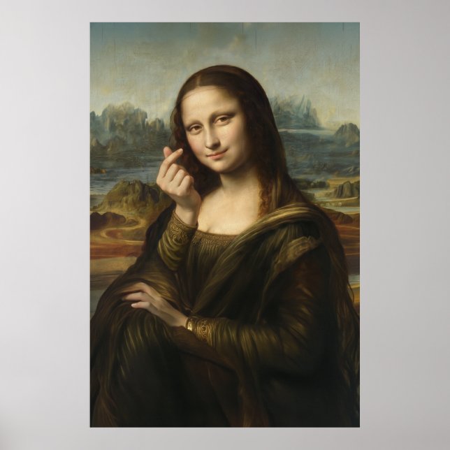 Affiche Mona Lisa striking a "Kyun Pose" (Devant)