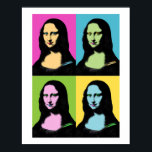 Affiche Mona Lisa - Style Pop Art<br><div class="desc">Mona Lisa est stylisée dans Pop Art et Son célèbre sourire est également coloré. Pour les amateurs de Pop Art. En ce qui concerne la peinture de Léonard de Vinci,  voici Art Revisité !</div>