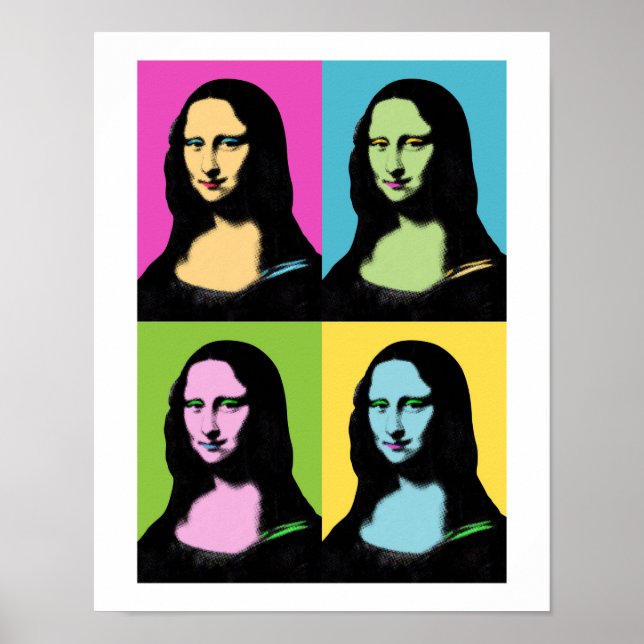 Affiche Mona Lisa - Style Pop Art (Devant)