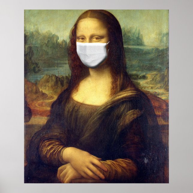 Affiche Mona Lisa Via Corona Virus (Devant)