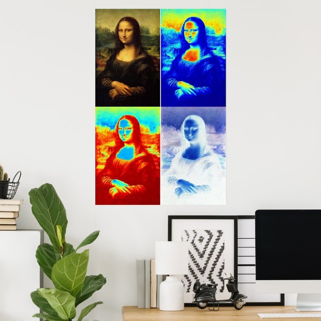 Affiche Mona Lisa Warholled (Bureau à domicile)