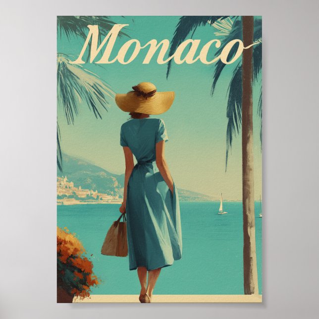 Affiche Monaco fashion vintage  (Devant)