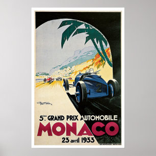 Affiche Monaco Grand Prix Automobile