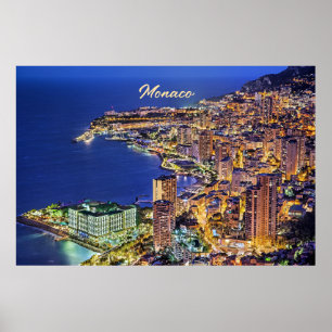 Affiche Monaco la nuit