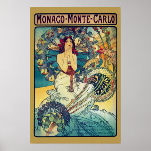 Affiche Monaco Monte-Carlo (Or)