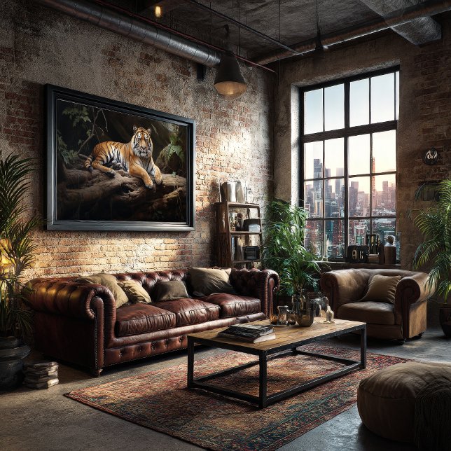 Affiche Monarque de la Jungle : Portrait de tigre (Créateur téléchargé)