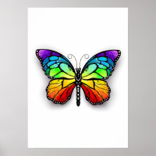 Affiche Monarque papillon arc-en-ciel