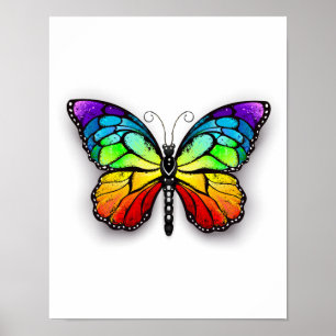 Affiche Monarque papillon arc-en-ciel