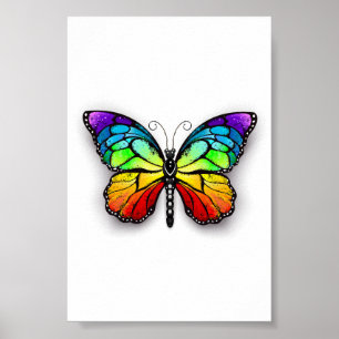 Affiche Monarque papillon arc-en-ciel
