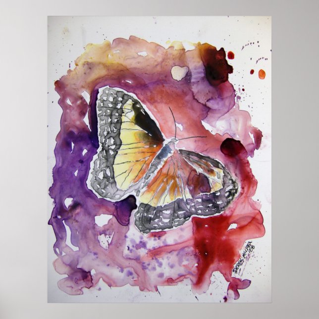 Affiche monarque_papillon_peinture (Devant)