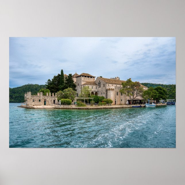 Affiche Monastère bénédictin sur l'île de Mljet - Croatie (Devant)